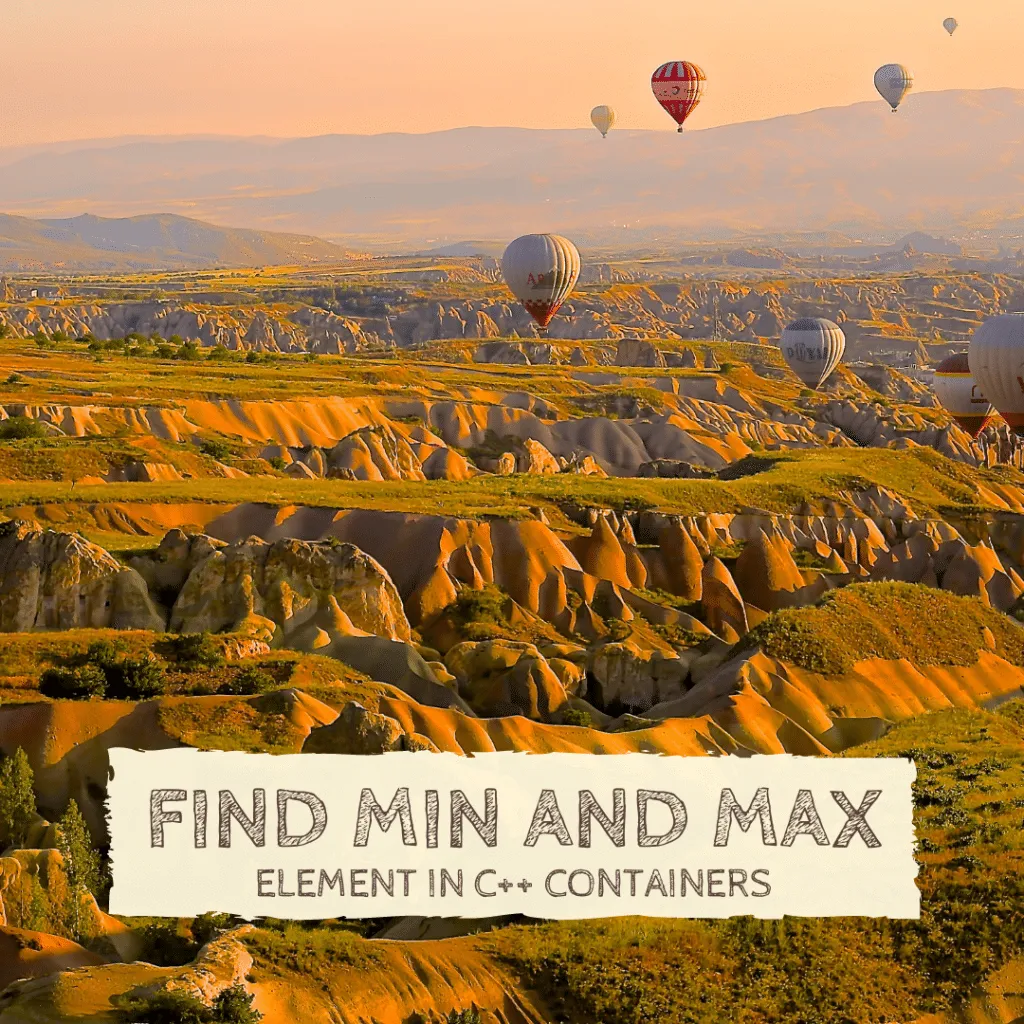 Finding min and max values in a C++ container