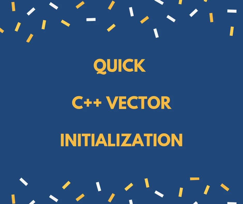 Quick C++ std::vector initialization